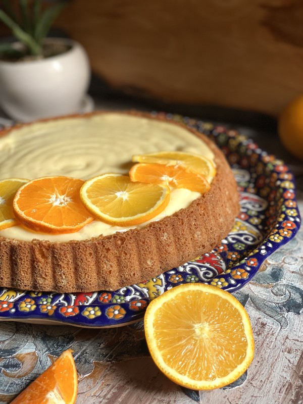 Orange Custard Cake Serves 68