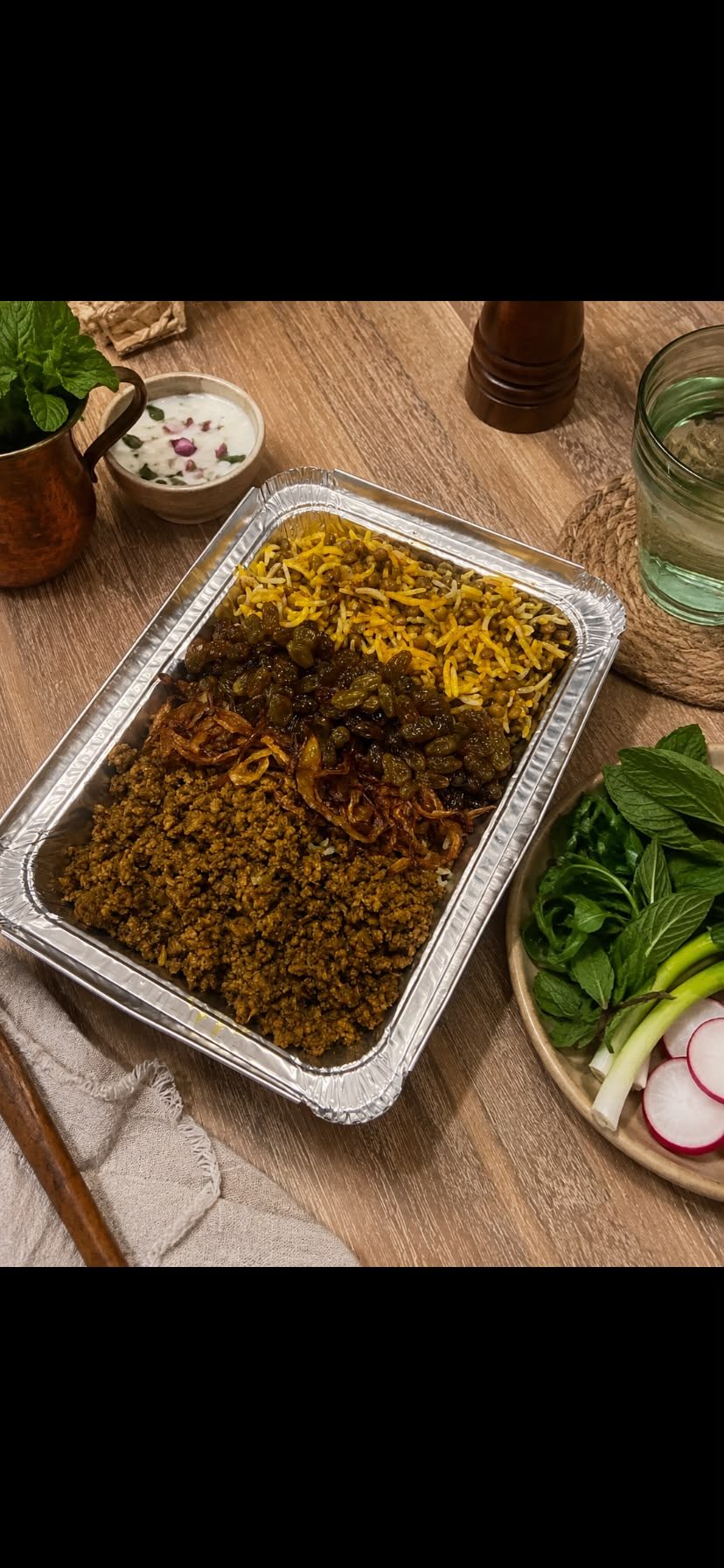 عدس پلو با گوشت چرخ کرده/ Persian Lentil Rice with Ground Beef