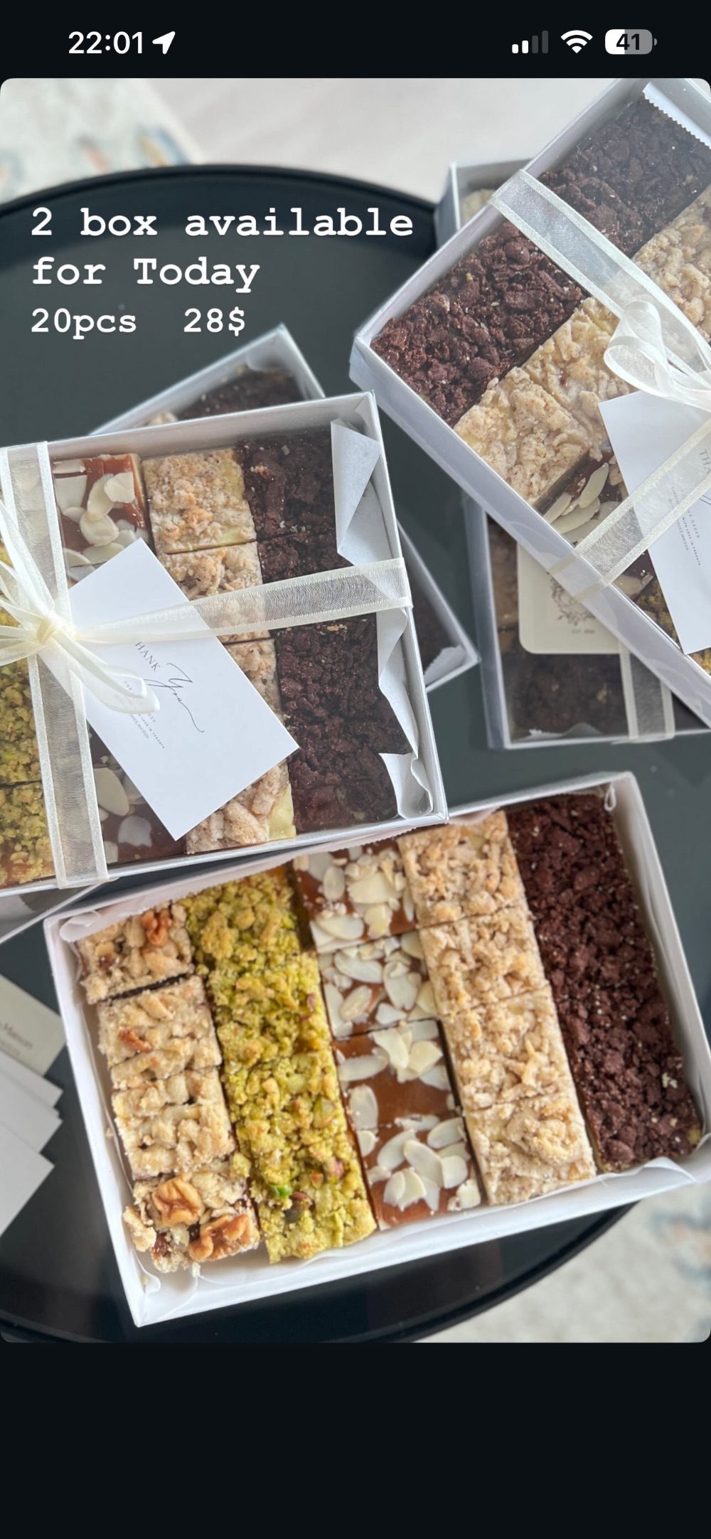 French slices box of 24