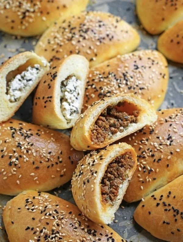 cheesy  beef  piroshki 20 pcs